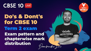 Exam Pattern💥 and Chapterwise Marks Distribution | CBSE Class 10 Maths Syllabus | Term 2 Exam 2022