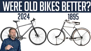 130-year-old bicycle vs brand-new modern bike