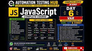 JavaScript Tutorial in Hindi | Day 6 | var Explained with Interview Questions