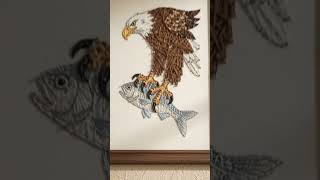 How to make this eagle string art masterpiece 🎨✨ #art #tutorial #diy