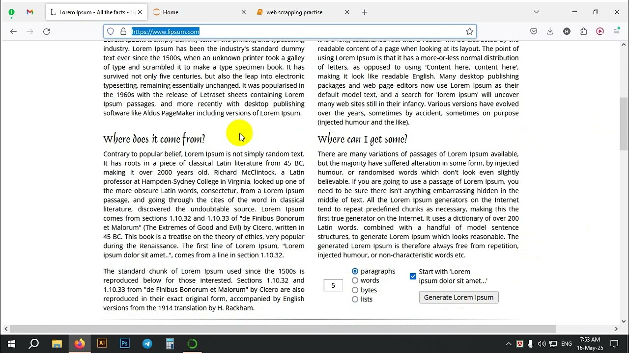 Websrapping with Python | BeautifulSoup, requests