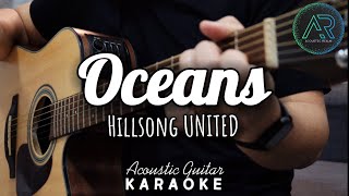 Oceans by Hillsong UNITED | Acoustic Guitar Karaoke | Singalong | Instrumental | No Vocals