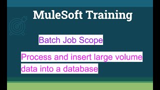 MuleSoft Week13: Class 2 - Batch Job Scope: Process and insert large volume data into a database