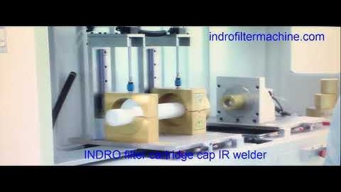 pleated filter cartridge making machines video pleats maker and IR cap welder-INDRO