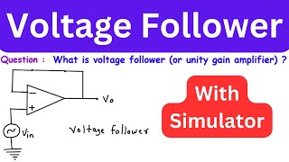 Why Voltage Follower is called unity gain Amplifier ? | Operational Amplifier | Simulator