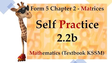 Form 5 Mathematics KSSM Chapter 2 - Matrices | Self Practice 2.2b
