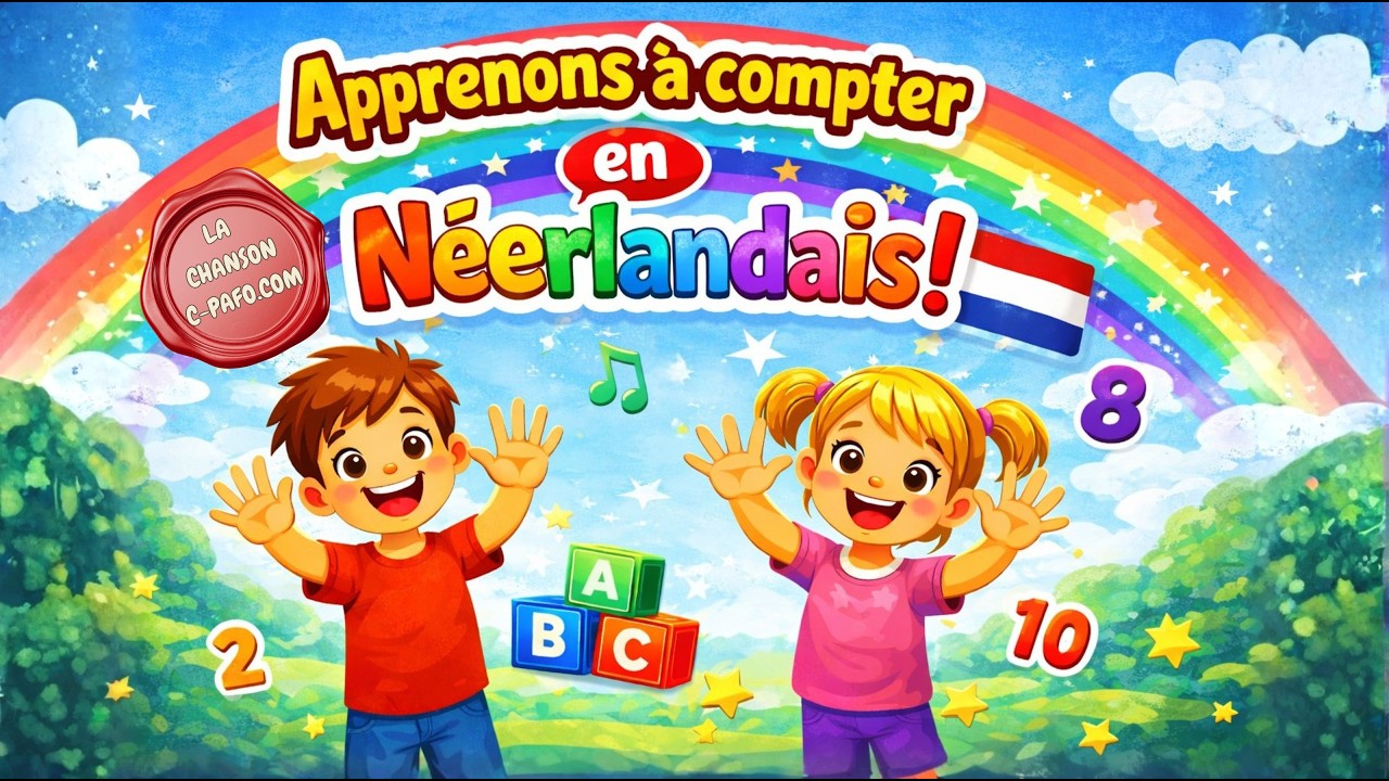 Apprendre à compter en néerlandais – 1 à 10 - Chanson pour enfants | Français & Néerlandais |