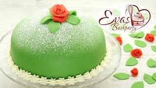 schwedische Prinzessinnen-Torte / Prinsesstårta / princess cake / Backen evasbackparty