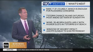 Tracking Hilary: Highest impacts will be 2 p.m. Sunday to 2 p.m. Monday