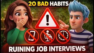 20 Bad Habits That Ruin Job Interviews | Speak Better English &amp; Get Hired | Talk Easy Daily