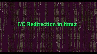 linux 16 I/O Redirection