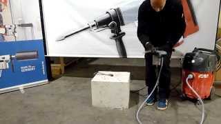 KW Tools - Unika sds max drill unit with extraction mounted on a Duss PX48 drilling machine