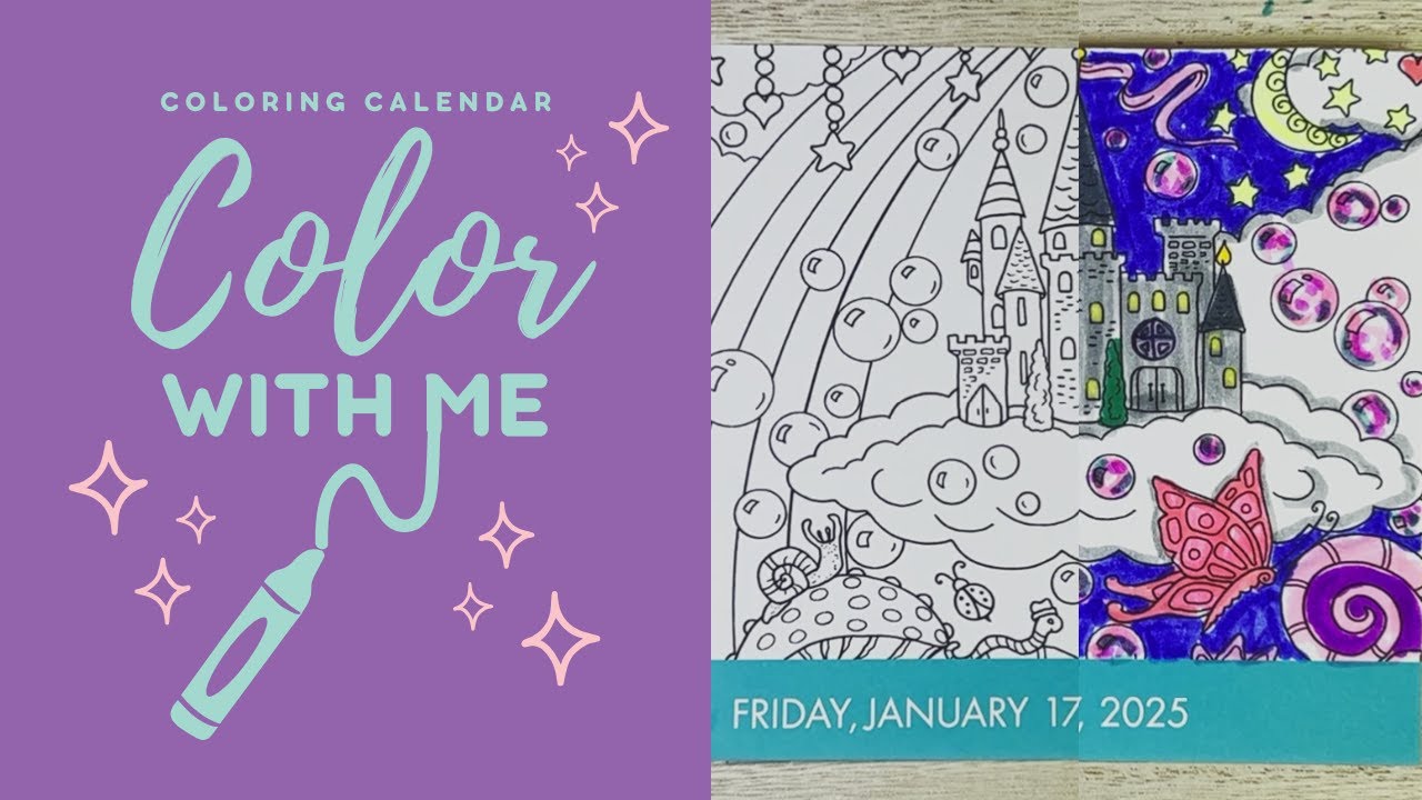 Daily Coloring Calendar 2025 | Color With Me [January  17] (Lo-fi)