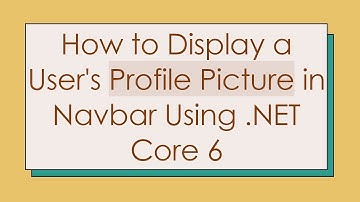 How to Display a User