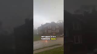 Whoa! 🌪️ St. Louis roof takes flight! Ever seen a tornado do this? 🤔 #TornadoTwist