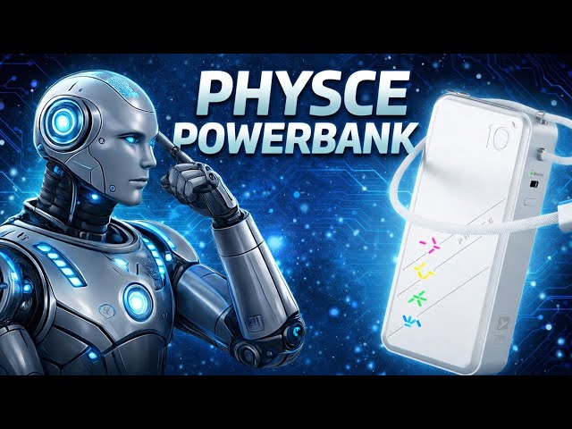 新品 PHYSCE Eco RGB 3-in-1 Power Bank 10K Physce Eco 10 Power Bank, High Efficiency, Long Lifespan, CellSync