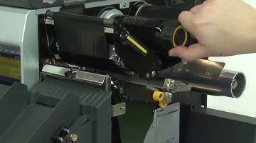 How to load labeling media in cutter mode of a Zebra ZT600 Printer