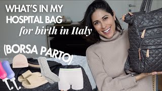 hospital bag for baby & me | delivery/postpartum essentials for birth in Italy