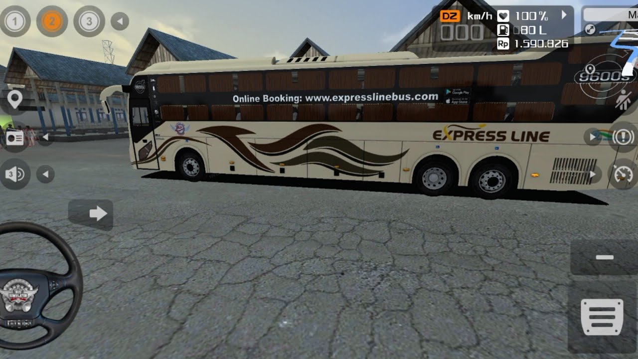 Driving fist time volvo 9600 bus || Bus simulator indonesia 