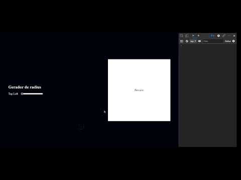 Como manipular propriedade CSS (border-radius) usando JS. HTML CSS & JS