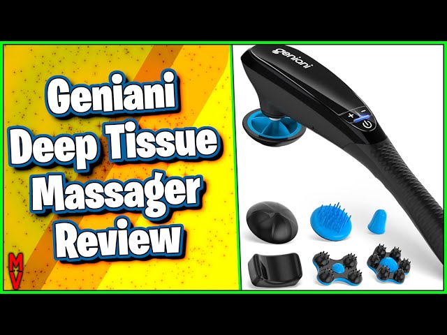 Geniani Deep Tissue Massager for Back, Body, Shoulders, Neck and Sore Muscles - Cordless Electric Handheld Massager Full Body Pain Relief 