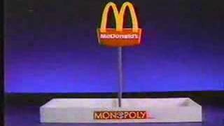 Vintage Commercial Mcdonalds Monopoly 1987
