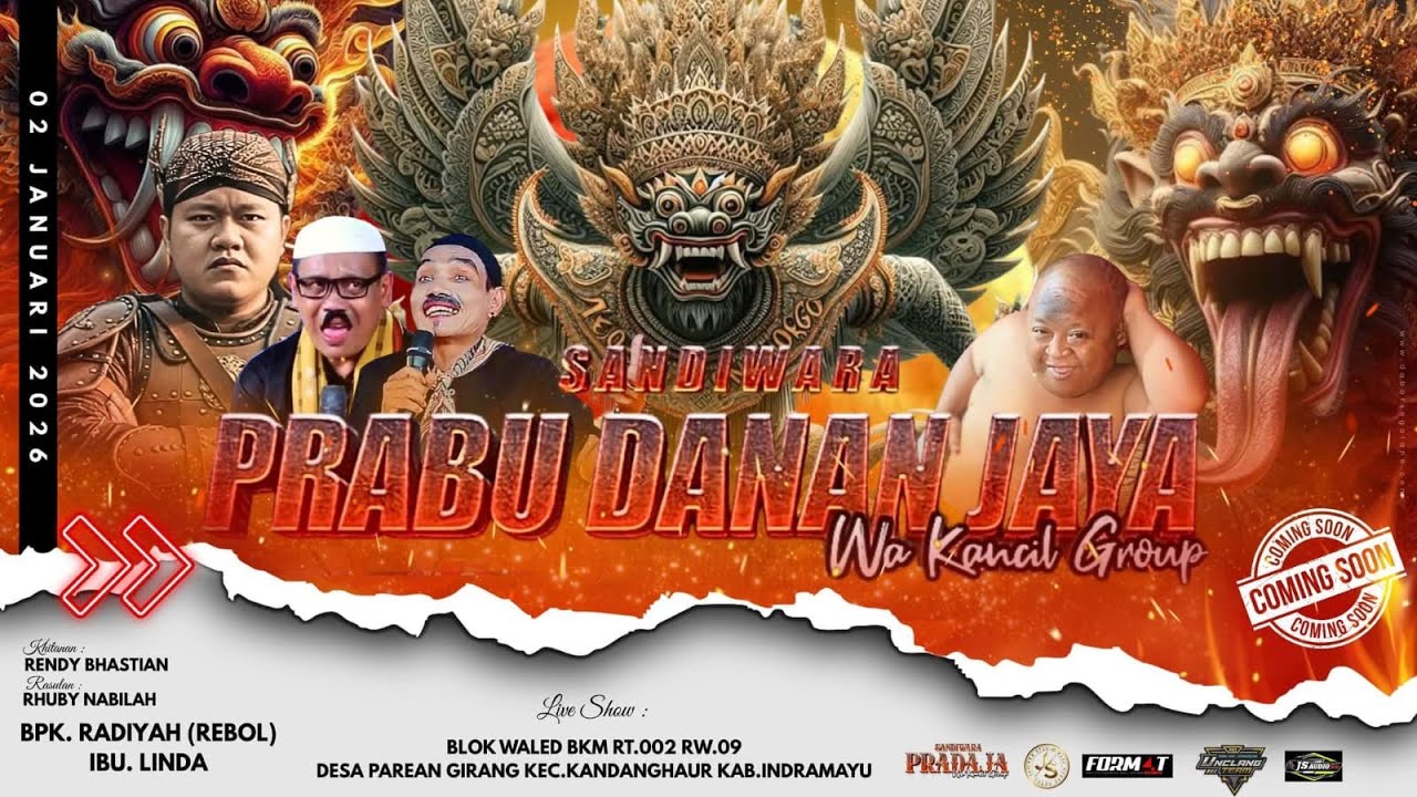 LIVE MALAM || SANDIWARA PRABU DANAN JAYA || ACARA KHITANAN RENDY BHASTIAN || PAREAN 02 JAN 2026