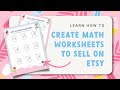 Quick and Easy Way to Create Math Worksheet Printables for Your Etsy Store