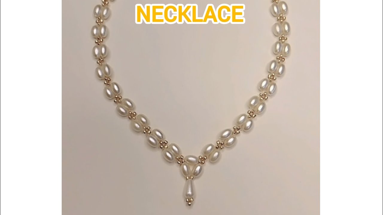 Pearl Necklace Making At Home || Jewellery Making At Home  || Bead Necklace ||