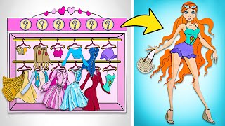 🌈 ¡A girar la rueda de la fortuna! ¡Cambio de imagen para princesas de papel!