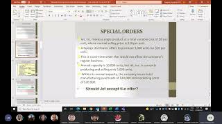 Relevant costs Special Orders (NUST)