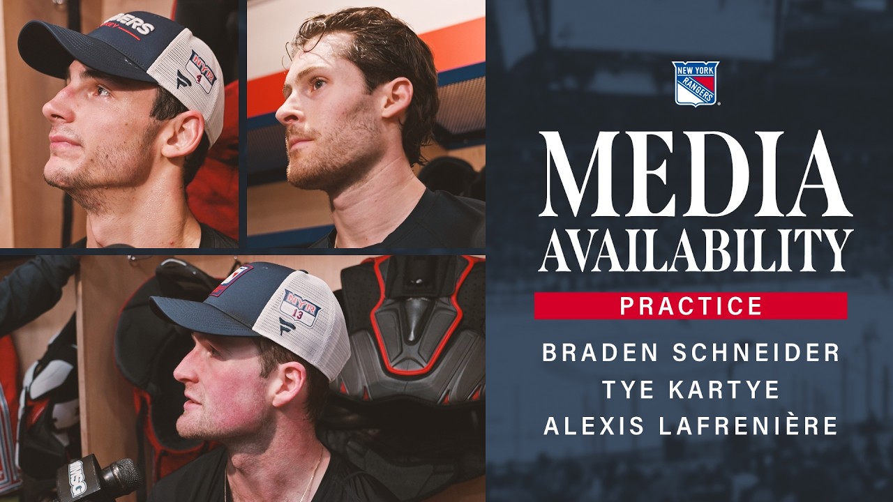 NYR Practice: Braden Schneider, Tye Kartye & Alexis Lafrenière Media Availability | Oct. 8, 2026