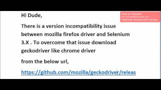 How to Fix the Selenium 3.x with Mozilla Error Profile