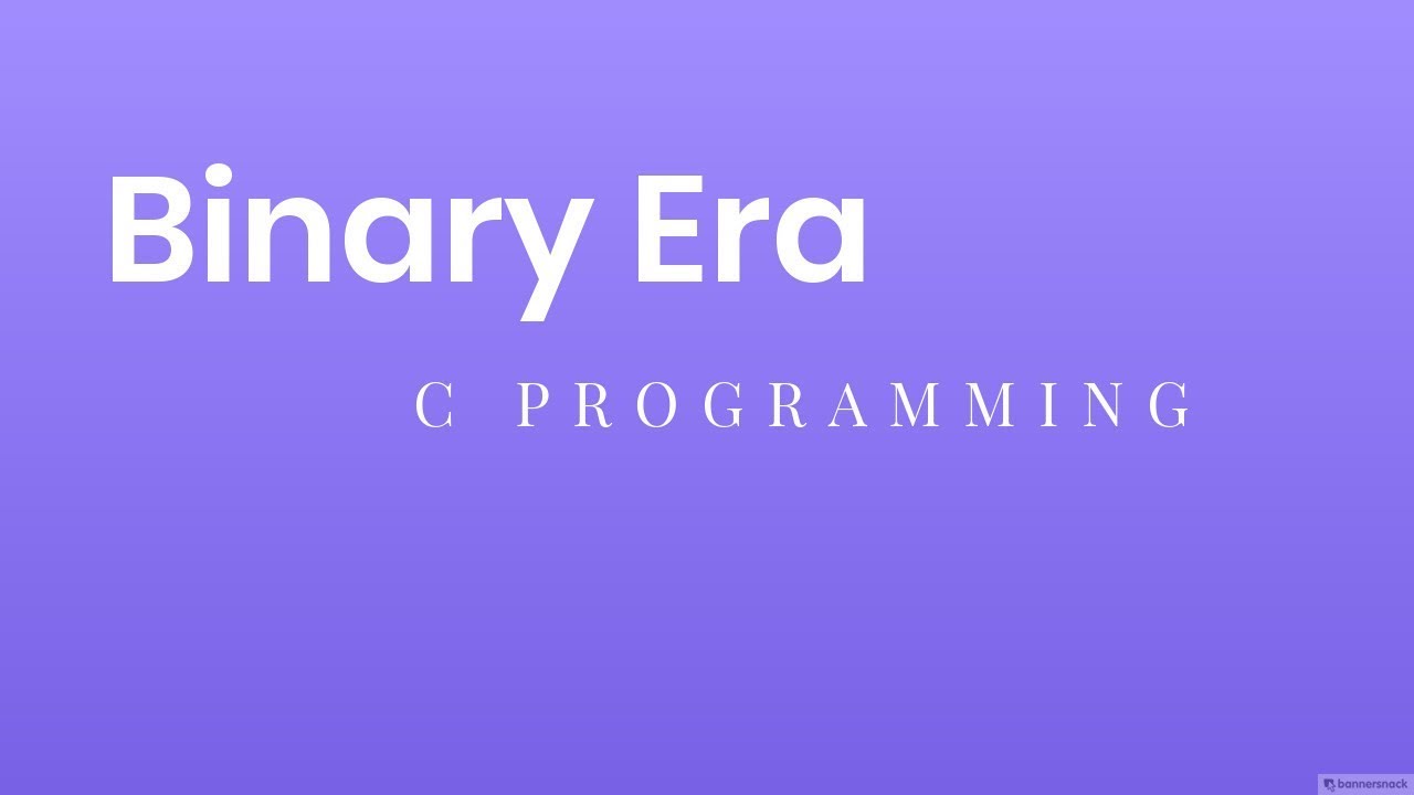 Introduction to C language : part 9 - YouTube