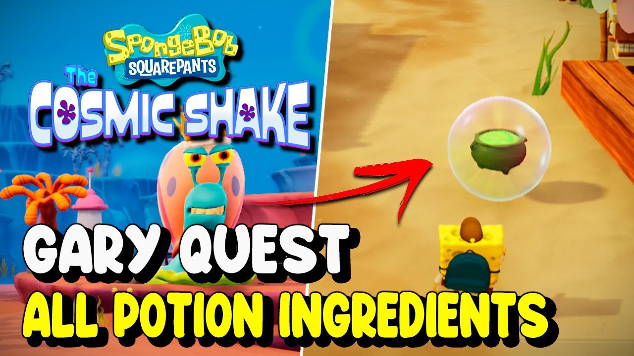 ALL POTION INGREDIENT LOCATIONS (Gary Quest Guide) Spongebob