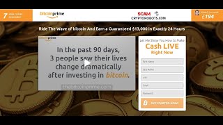 Bitcoin Prime Review, Cloned Scam By Steve McKay Exposed! Profile