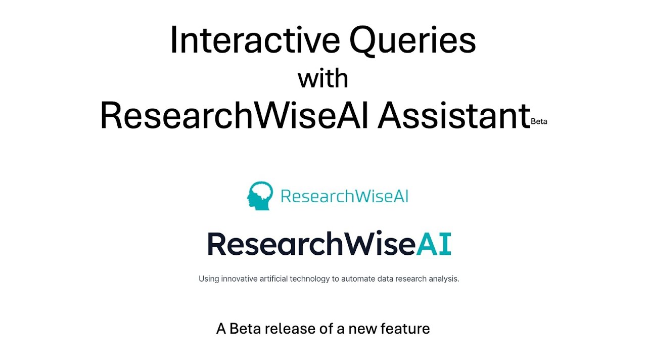 Introducing the beta version of the ResearchWiseAI Assistant