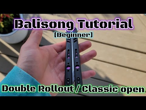 Beginner Butterfly Knife Trick Tutorial | Double Rollout/Classic Opening! Left and Right Hand!