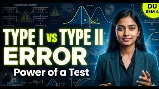 Errors in Hypothesis Testing &amp; Power of a Test | Unit 2 | DU Sem 4 Statistics