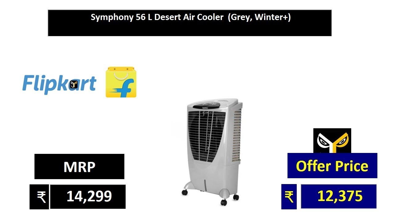 symphony winter i 56 l desert air cooler with remote