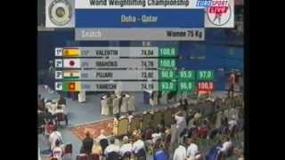 Olympic Weightlifting IWF World Champs Womens 75k Snatch 2005