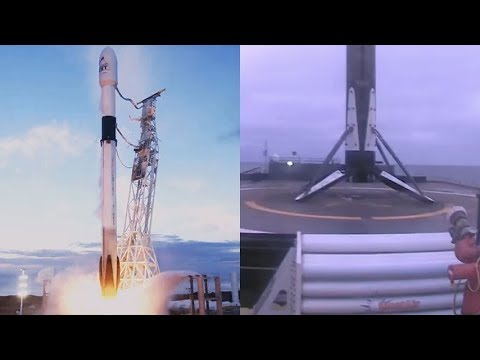 Falcon 9 launches Iridium-8 and Falcon 9 first stage landing