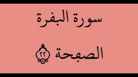 الصفحة 22- سورة البقرة - من الآية 141 إلى الآية 144 - بصوت القارئ ياسين الجزائري - رواية ورش عن نافع