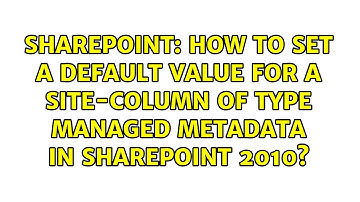 How to set a default value for a site-column of type managed metadata in SharePoint 2010?