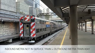 Metra Electric And South Shore Line Train Action At Van Buren Street On August 20, 2021