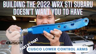 2022 Subaru VB WRX Cusco rear control arms install/review