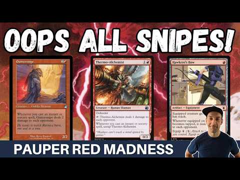 ONLY GUTTERSNIPES HERE! We're adding Hawkeye's Bow + Thermo-Alchemist to Pauper Mono Red Madness!