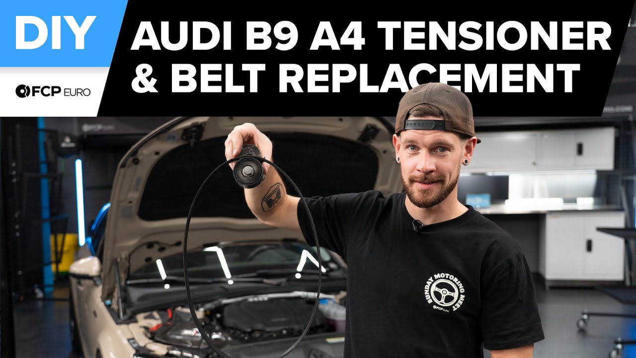 Замена приводного ремня и натяжителя Audi A4 своими руками (Audi B9 A4, A5, Sportback, Allroad 20...