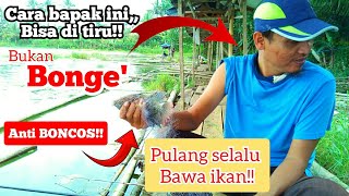 ManCinG ikan nila liar di waduk Karangkates anti boncos ala bapak ini!!