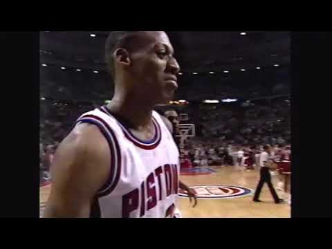 Dennis Rodman on the Verge of Tears after Game-Saving Block on Hakeem (1990)